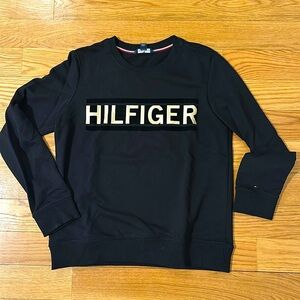 Hilfiger Black and Gold logo sweatshirt